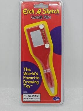 Etch A Sketch Game Pen Stylus 12007 World's Favorite Drawing Toy Red New Sealed